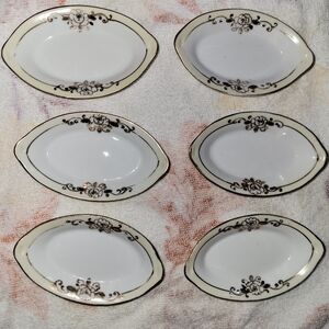 6 Vintage Hand Painted Nippon Trinket Dishes